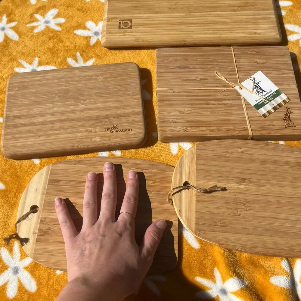 NWT & NWOT Island Bamboo Small Cutting Board Set 5ps Kitchen Starter Kit
